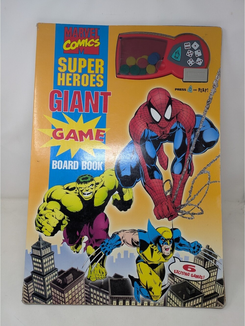 Marvel Comics Super Heroes Giant Game Board Book 1994 Tormont VTG Spider-man 90s
